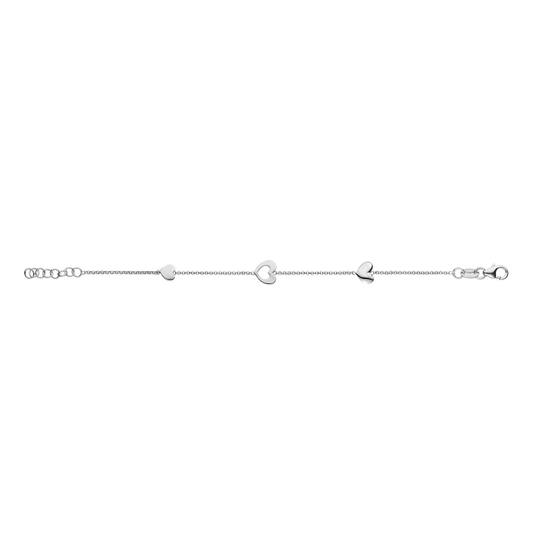  Gliederarmbänder - Jasseron - Herz - 6mm - 16cm