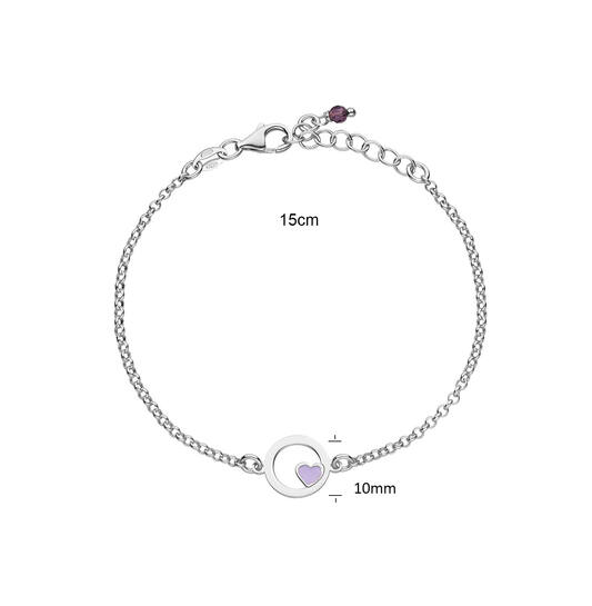  Gliederarmbänder - Jasseron - Herz - 10mm - 16cm