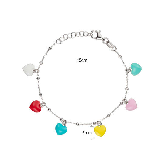  Link bracelets - Anchor - Heart - 4mm - 16cm