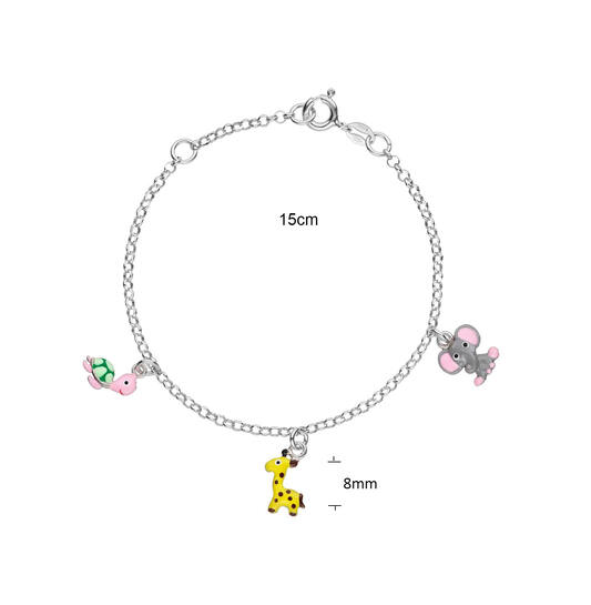  Link bracelets - Jasseron - Animal - 4mm - 16cm