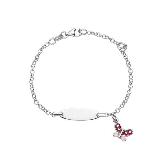  Gliederarmbänder - Jasseron - Vlinder - 5mm - 16cm