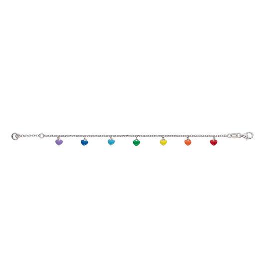  Link bracelets - Jasseron - Heart - 4mm - 16cm