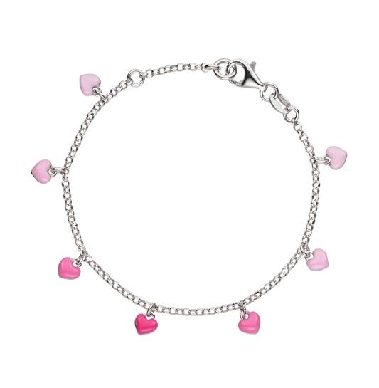  Gliederarmbänder - Jasseron - Herz - 4mm - 16cm