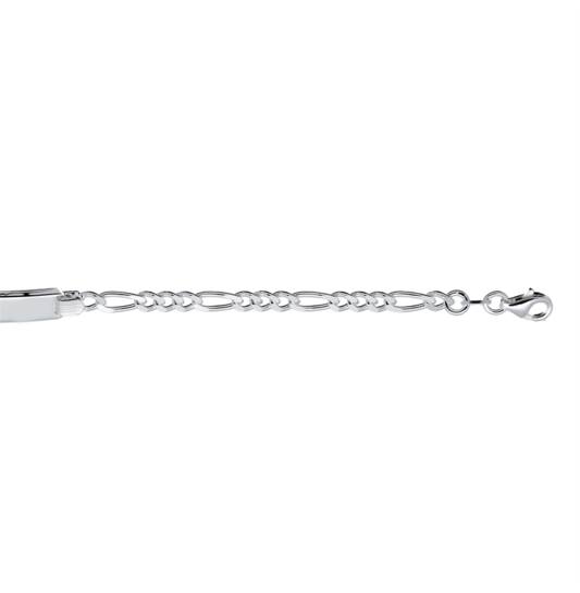  Plaatarmband - Figaro - Rond - 1mm - 18cm
