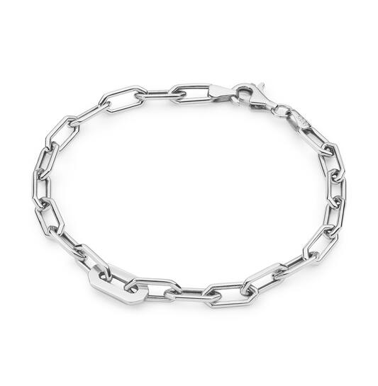  Bracelets à maillons - Trombone - 6mm - 19cm