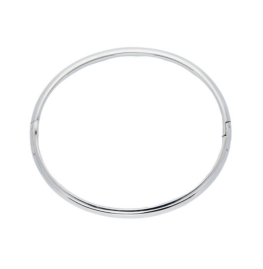  Armreifen - Solid Silver Bangles - Solide - Oval - 12mm - Ø 60mm