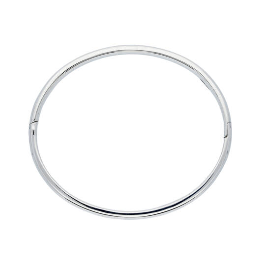  Bangles - Solid Silver Bangles - Solid - Oval - 7mm - Ø 64mm
