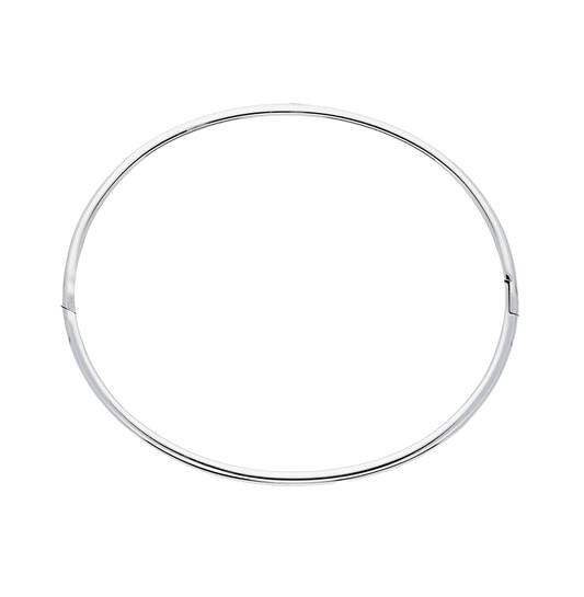  Bangle - Solid Silver Bangles - Massief - Ovaal - 8mm - Ø 64mm