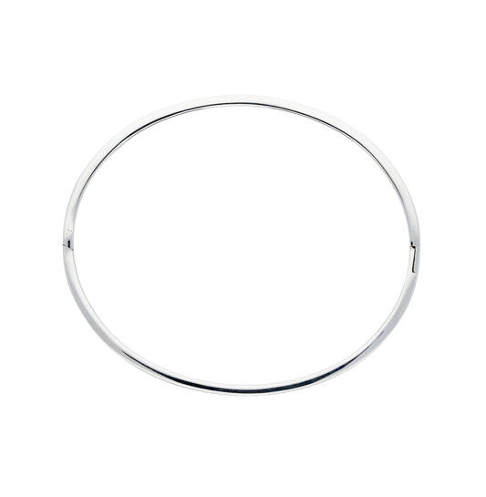  Bangle - Solid Silver Bangles - Massief - Vierkant - 4mm - Ø 60mm