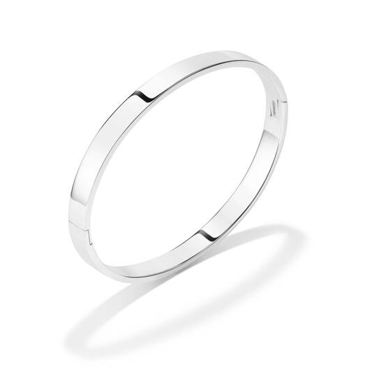 Armreifen - Solid Silver Bangles - Solide - Quadrat - 7mm - Ø 60mm