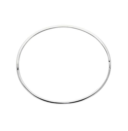  Armreifen - Solid Silver Bangles - Solide - Quadrat - 7mm - Ø 60mm