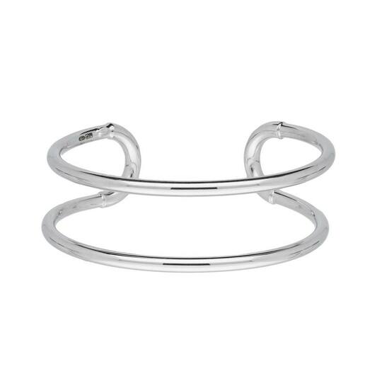 Klemarmband Buis - Zilver - Rd - Onesize - 13,4