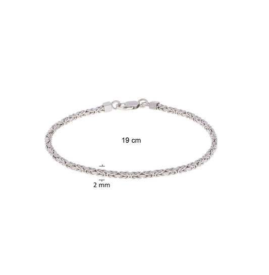  Schakelarmband - Koningsschakel - Vierkant - 4.5mm - 19cm