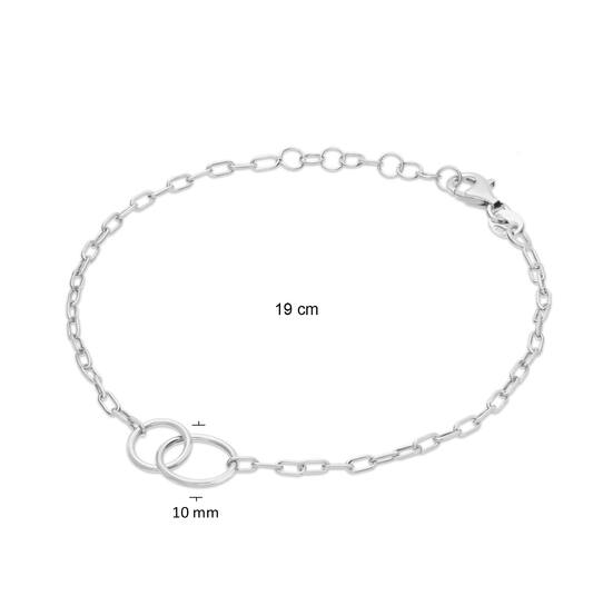  Schakelarmband - Drie ovalen - 19cm
