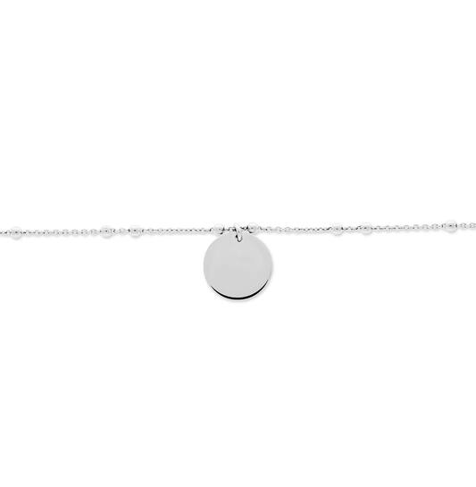  Plattenarmbänder - Anker - Rund - 12mm - 19cm