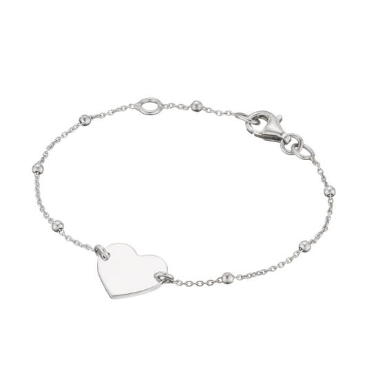  Plate bracelets - Anchor - Heart - 12mm - 15cm