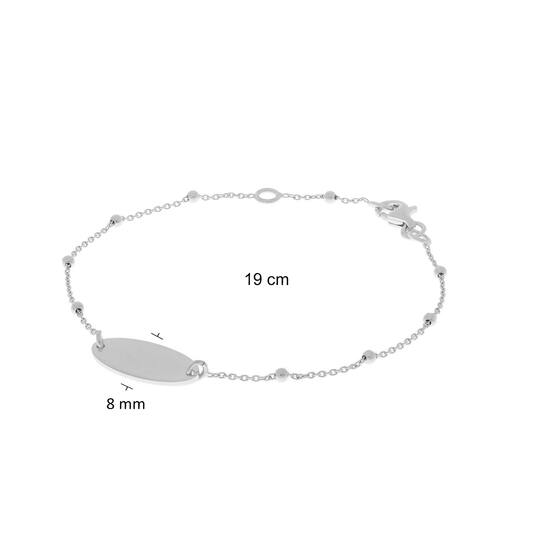  Bracelets gourmettes - Ancre - Ovale - 18mm - 19cm