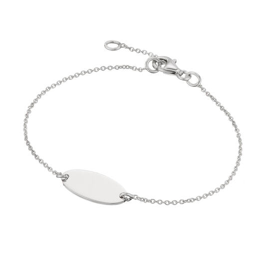  Plattenarmbänder - Anker - Oval - 18mm - 19cm