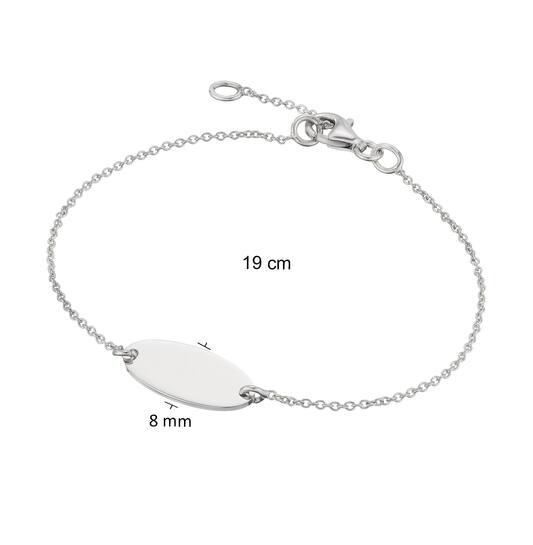  Bracelets gourmettes - Ancre - Ovale - 18mm - 19cm