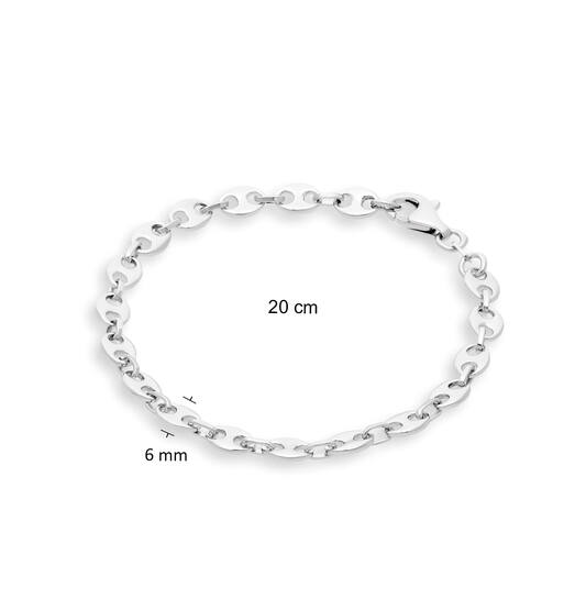  Link bracelets - Coffee bean - 6mm - 20cm