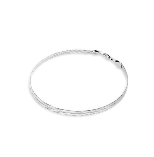  Bracelets à maillons - Gourmette - 3mm - 19cm