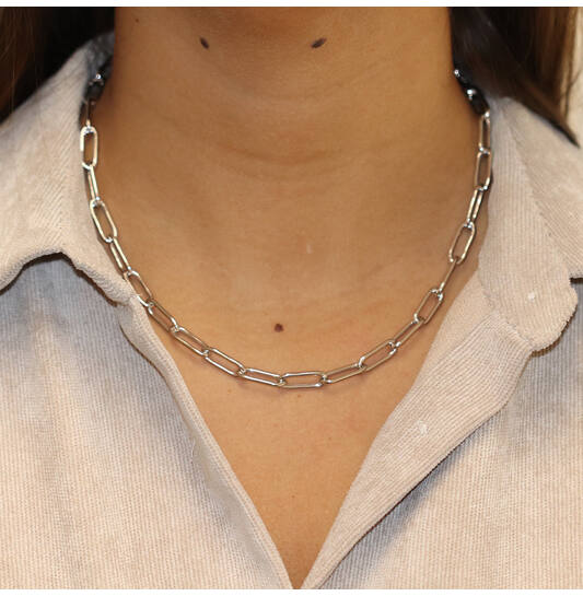  Schakelcollier - Anker - Paperclip hanger - 6mm - 45cm