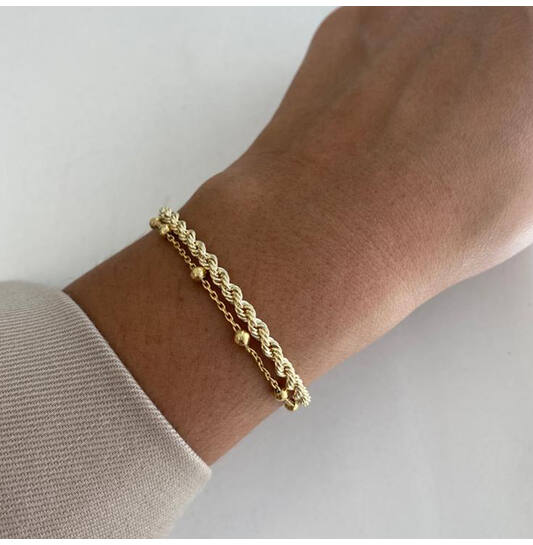  Schakelarmband - Anker - Rond - 3mm - 18cm