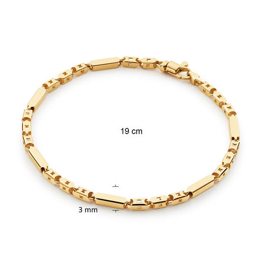  Bracelets à maillons - Trombone - 3mm - 19cm