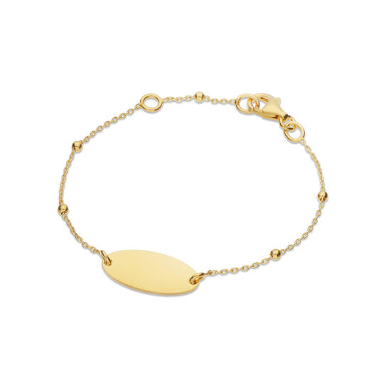  Plate bracelets - Anchor - Oval - 18mm - 15cm