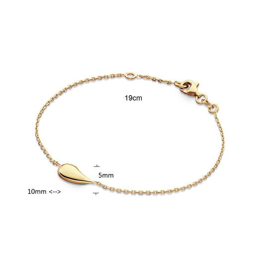  Link bracelets - Anchor - Drop - 5mm - 19cm
