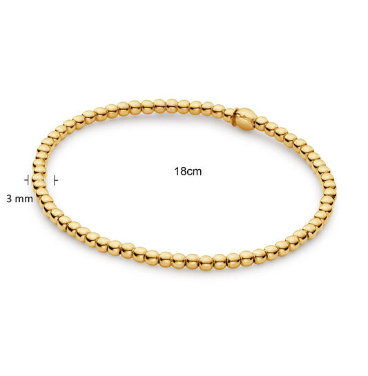  Perlenarmbänder - Rund - 3mm - 18cm