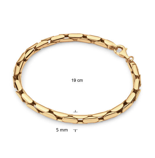  Link bracelets - Palmier, Foxtail - 5mm - 19cm
