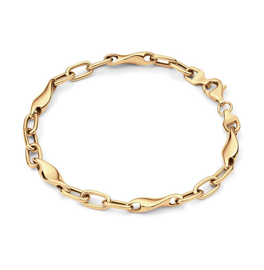  Bracelets à maillons - Ancre - 5mm - 19cm