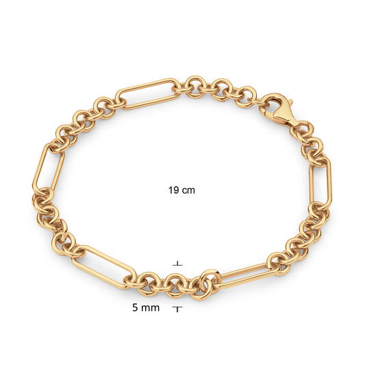  Link bracelets - Jasseron - 5mm - 19cm