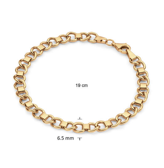  Bracelets à maillons - Maillon fantaisie - 6.5mm - 19cm