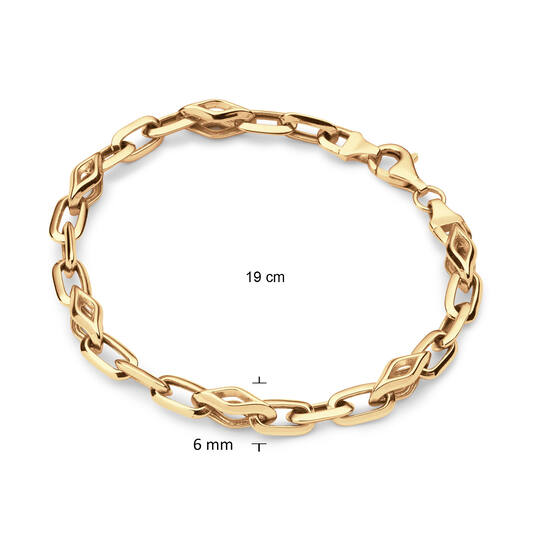  Link bracelets - Anchor - 6mm - 19cm