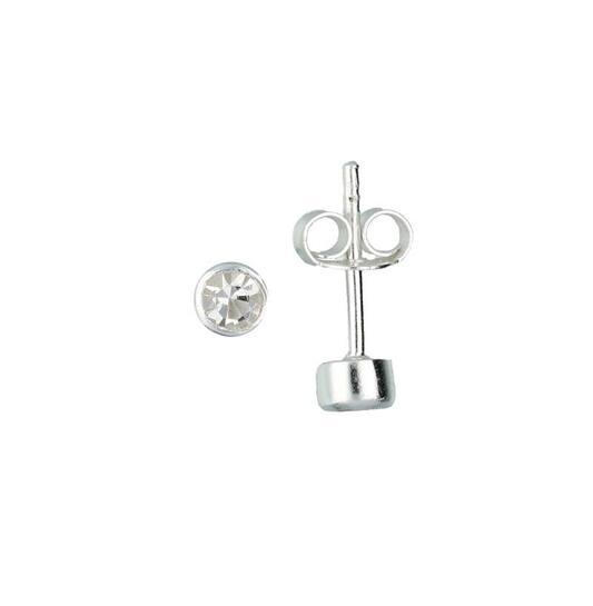  Oorstekers Zirkonia - - Ø 4mm