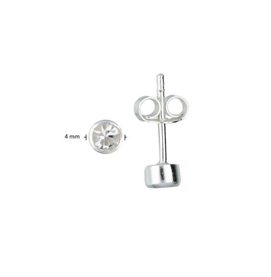  Oorstekers Zirkonia - - Ø 4mm