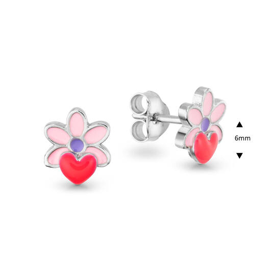 Ear studs - Flower Enamel - 