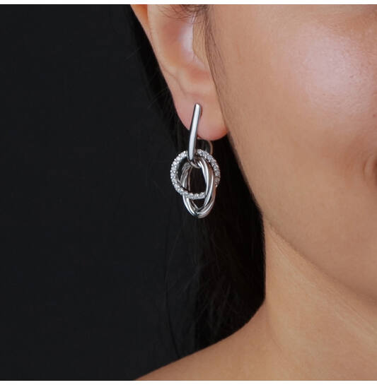  Boucles d'oreilles à puces Zircone - 