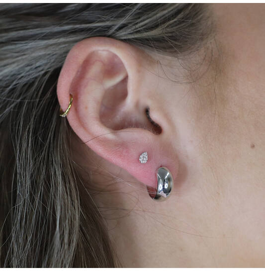  Ear studs - Drop Zirconia - 