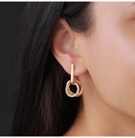  Boucles d'oreilles à puces Zircone - 