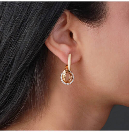  Boucles d'oreilles à puces Zircone - 
