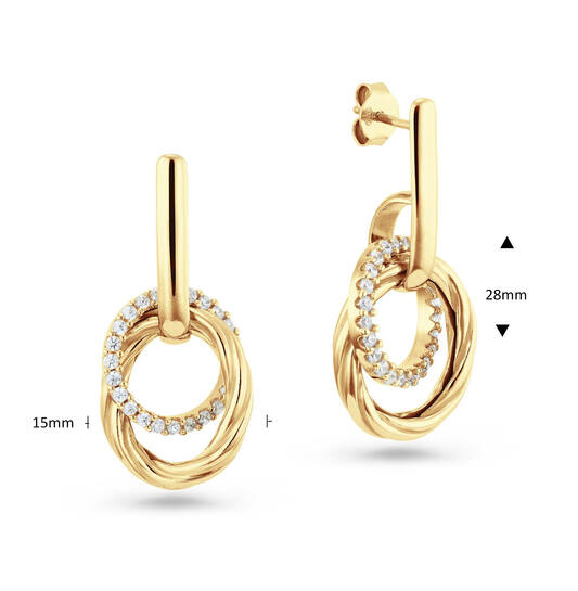  Boucles d'oreilles à puces Zircone - 