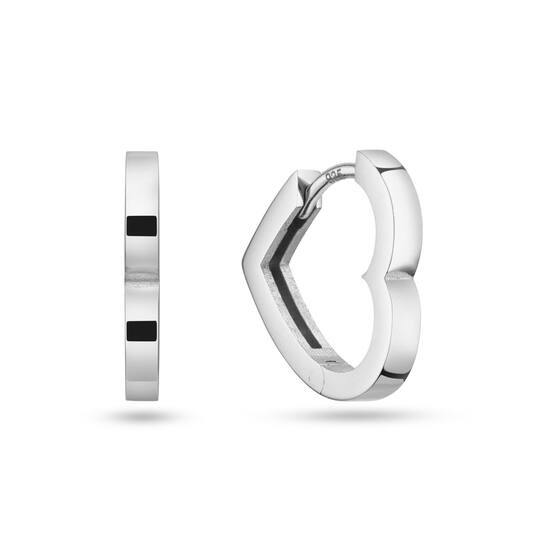  Ohrringe mit Clipverschluss - Premium Hoops - Herz