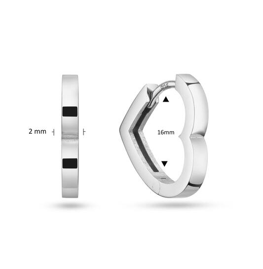  Ohrringe mit Clipverschluss - Premium Hoops - Herz