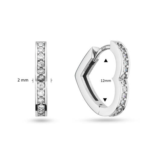  Ohrringe mit Clipverschluss - Premium Hoops - Herz