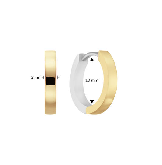  Earrings with folding clasp - Premium Hoops - Ø 10mm