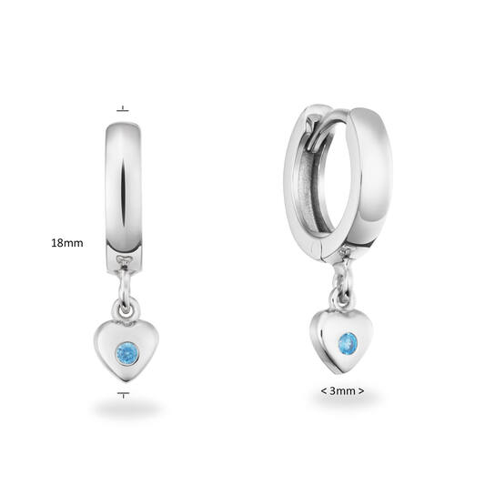 Earrings with folding clasp - Heart