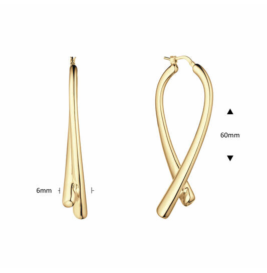  Oorringen - Chunky Chic - Kruis